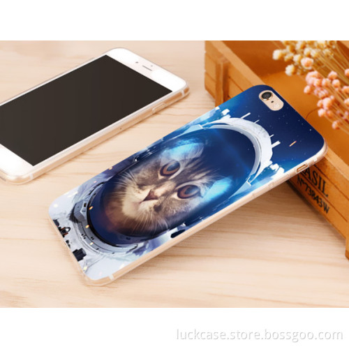 Popular cute cat design IMD phone accessories case for iphone 6 plus